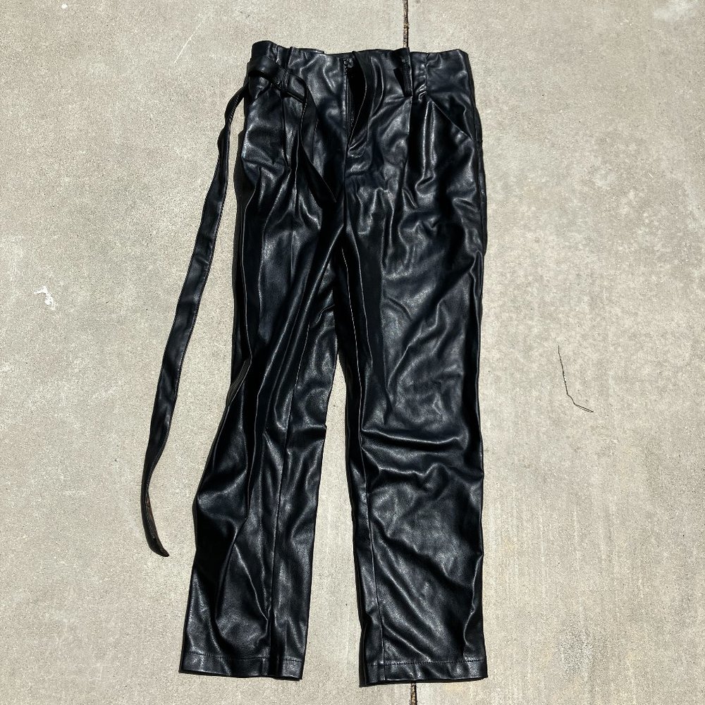 Lucy Paris Faux Leather Black Pants